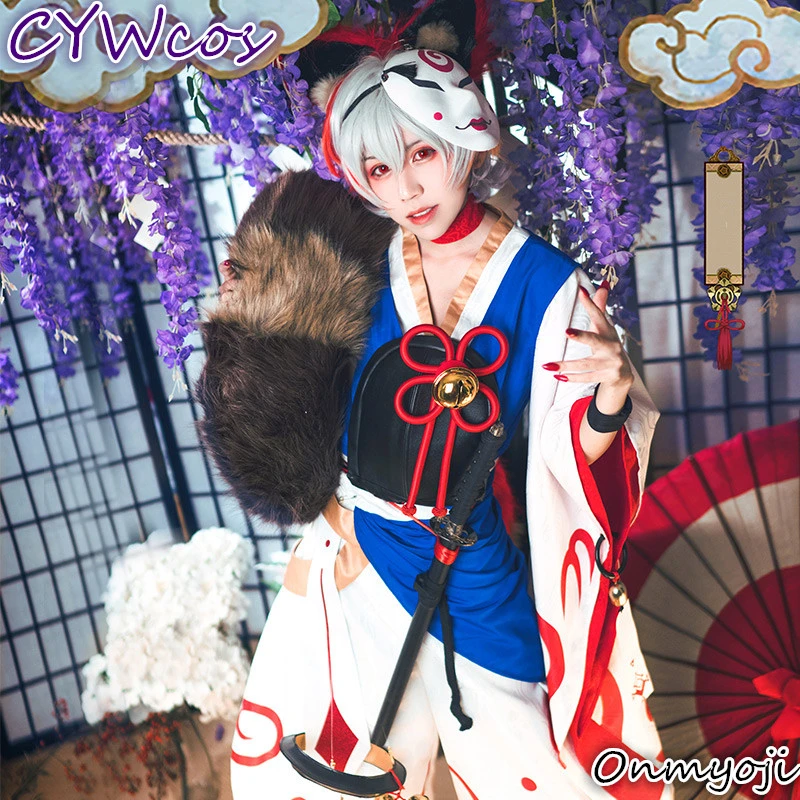 Предпродажа Косплей Onmyoji SSR новая кожа белый Баи цангжу Unawakened Костюм японское