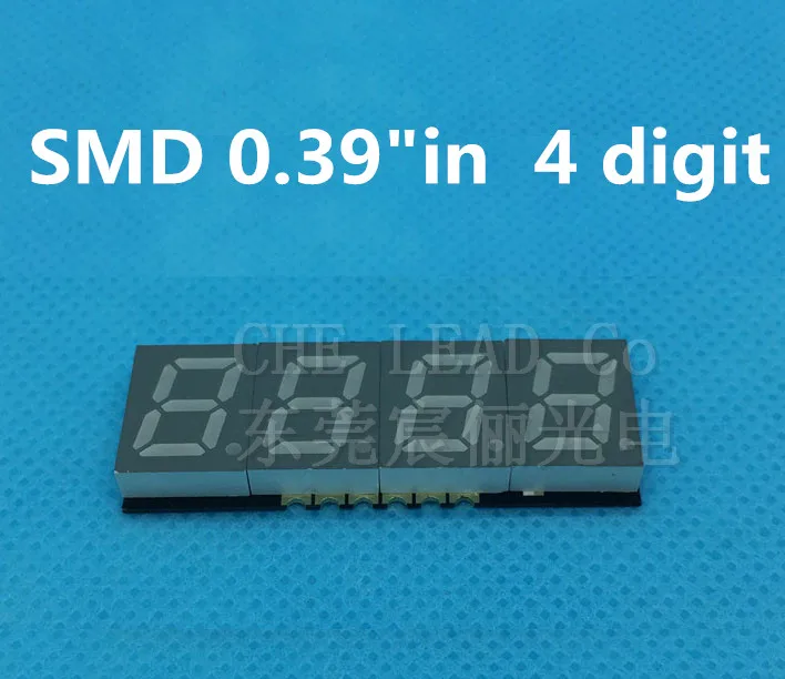 0 39 дюйма SMD СВЕТОДИОДНЫЙ дисплей 4 битная smd цифровая трубка Красный 7 сегментный