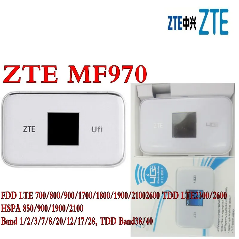 Разблокированный ZTE MF970 300Mpbs Cat6 wifi роутер 4g dongle LTE FDD B1/2/3/7/8/20/28/12|3G модемы| |