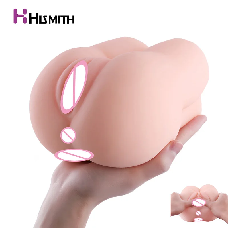 HISMITH Реалистичная Вагина Анальная задница 3D Мужская искусственная секс игрушка