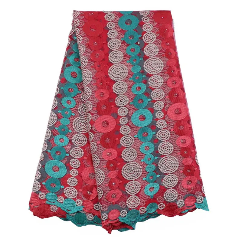 2016 Hot selling red african swiss voile lace high quality best cotton mesh fabric for french HY29-821 | Дом и сад