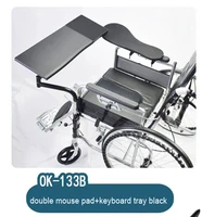 hyvarwey ok133 wheechair clamping notebook laptop holder keyboard pad supportchair arm clamping mouse pad lapdesk