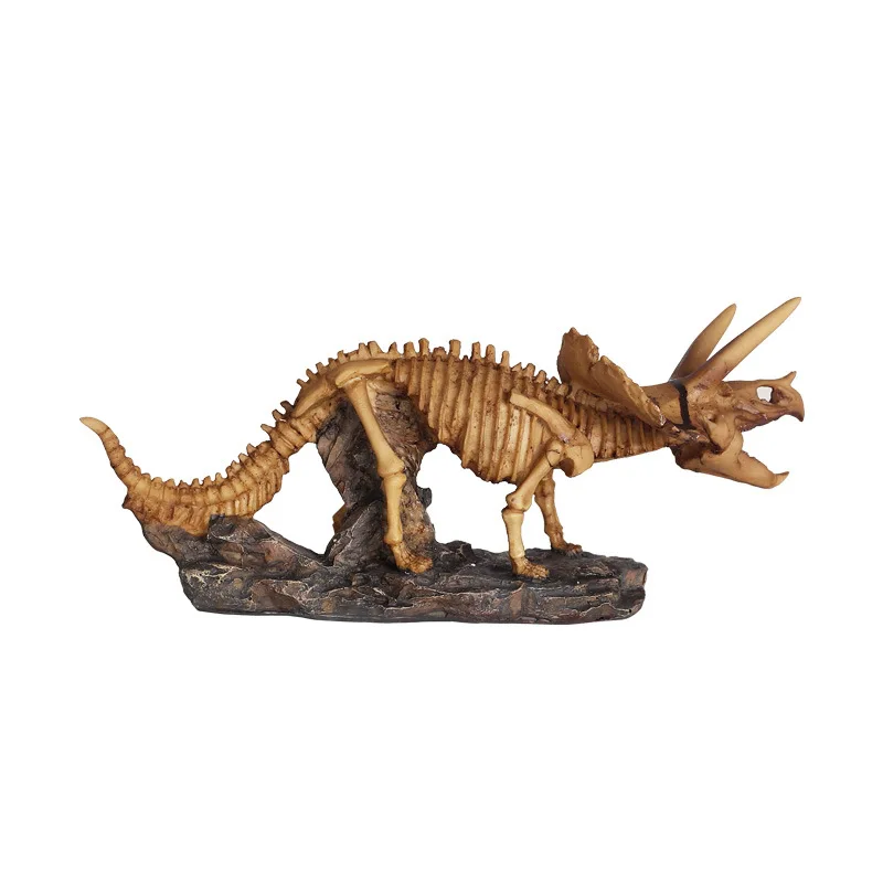 Винтажная Смола череп динозавра скульптура креативный Трицератопс животного