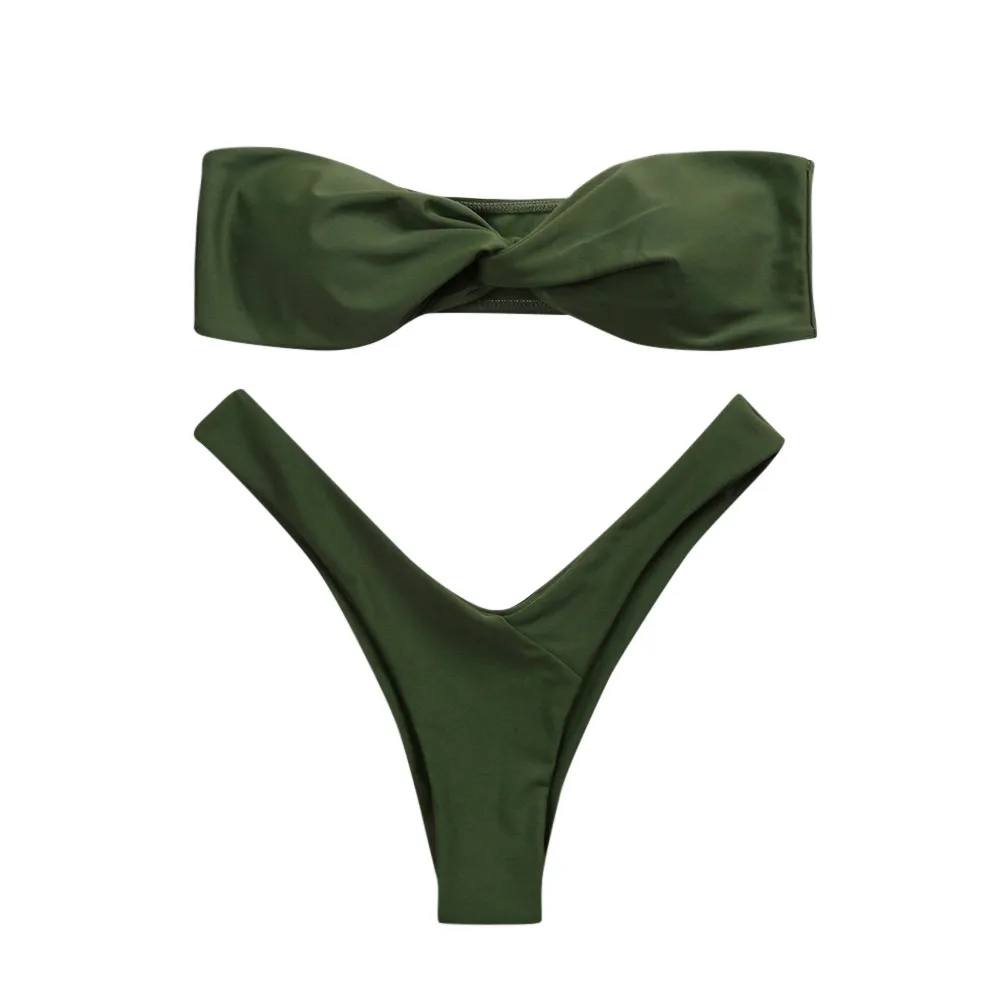 Женские пляжные бикини большого размера 2019 модные женские купальники без