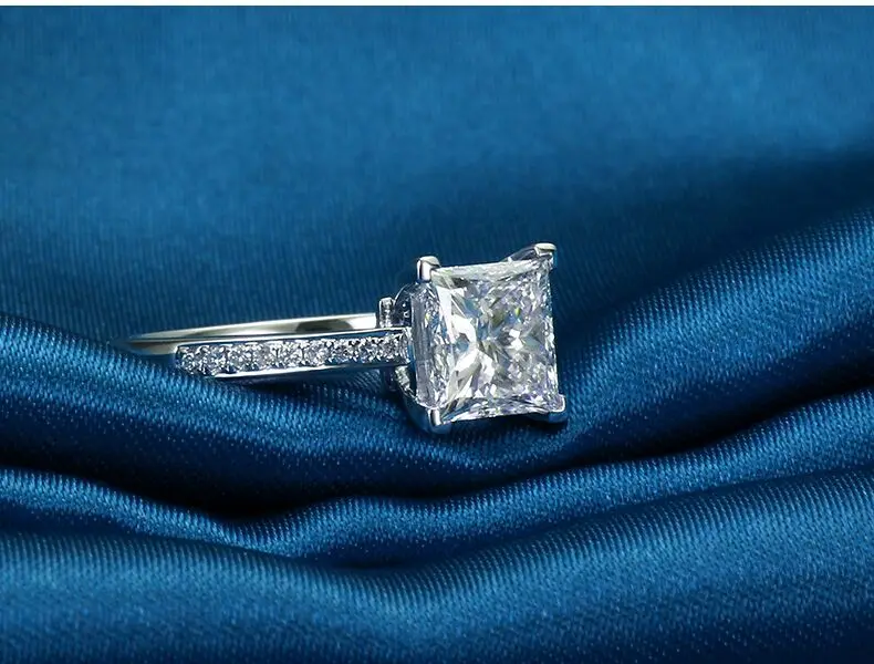 choucongEternity Jewelry 1.5ct 5A Zircon Cz 925 Sterling silver Women Engagement Wedding Band Ring Sz 4-10 Gift | Украшения и