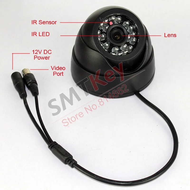 SMTKEY 24 шт. ИК-ПОДСВЕТКОЙ Ночного видения Настоящее 700TVL 1/3 "Цветной CMOS с Высоким