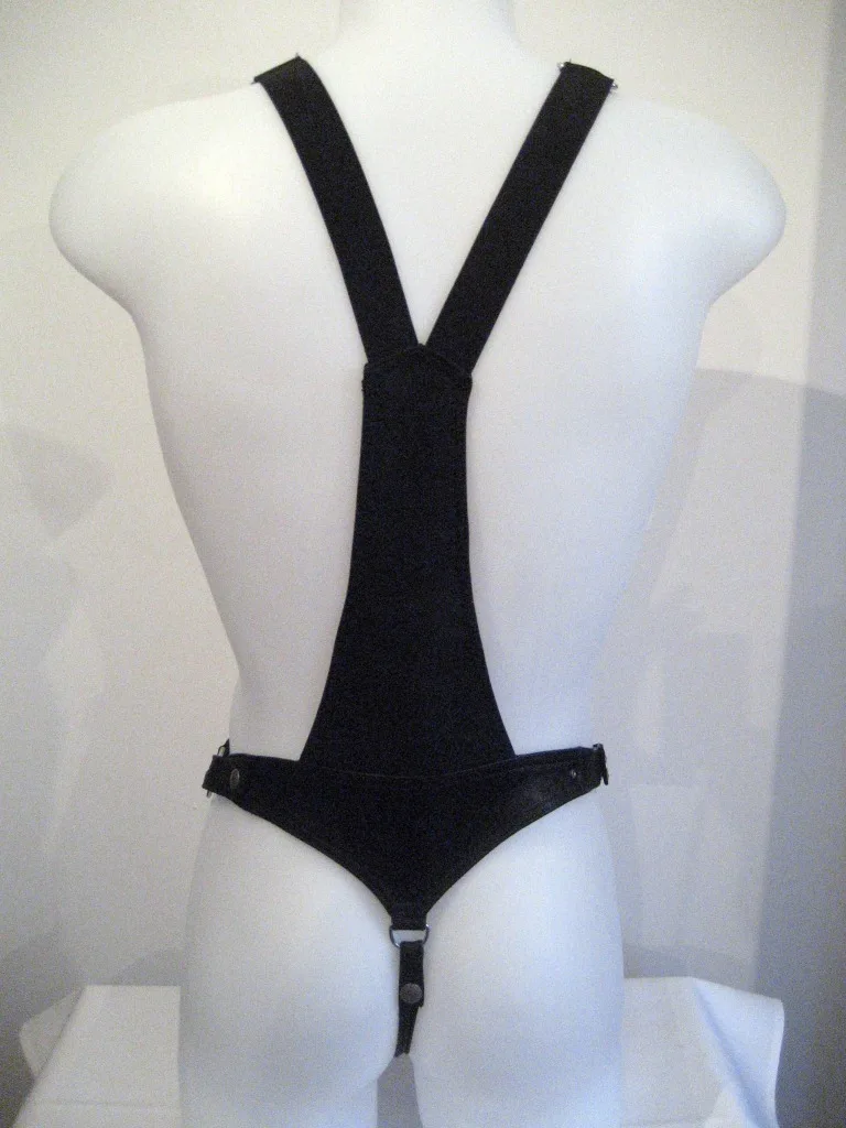 Фетиш кожа Jockstrap Slave Body Wear бондаж жгут гей мужчины эротические игры сексуальное