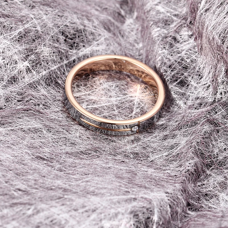 Кольцо TrustyLan из вольфрамовой стали с прозрачными фианитами для женщин и мужчин