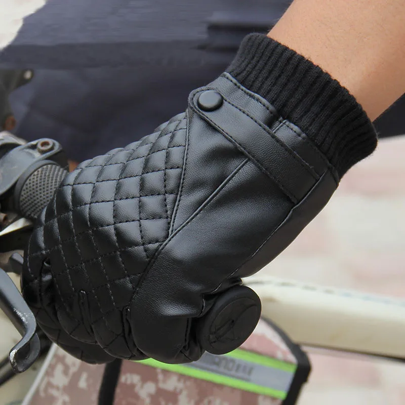 

KCSZHXGS motorcycle gloves leather motorbike e-bike touch screen car gloves windproof cycling moto gloves 1pair