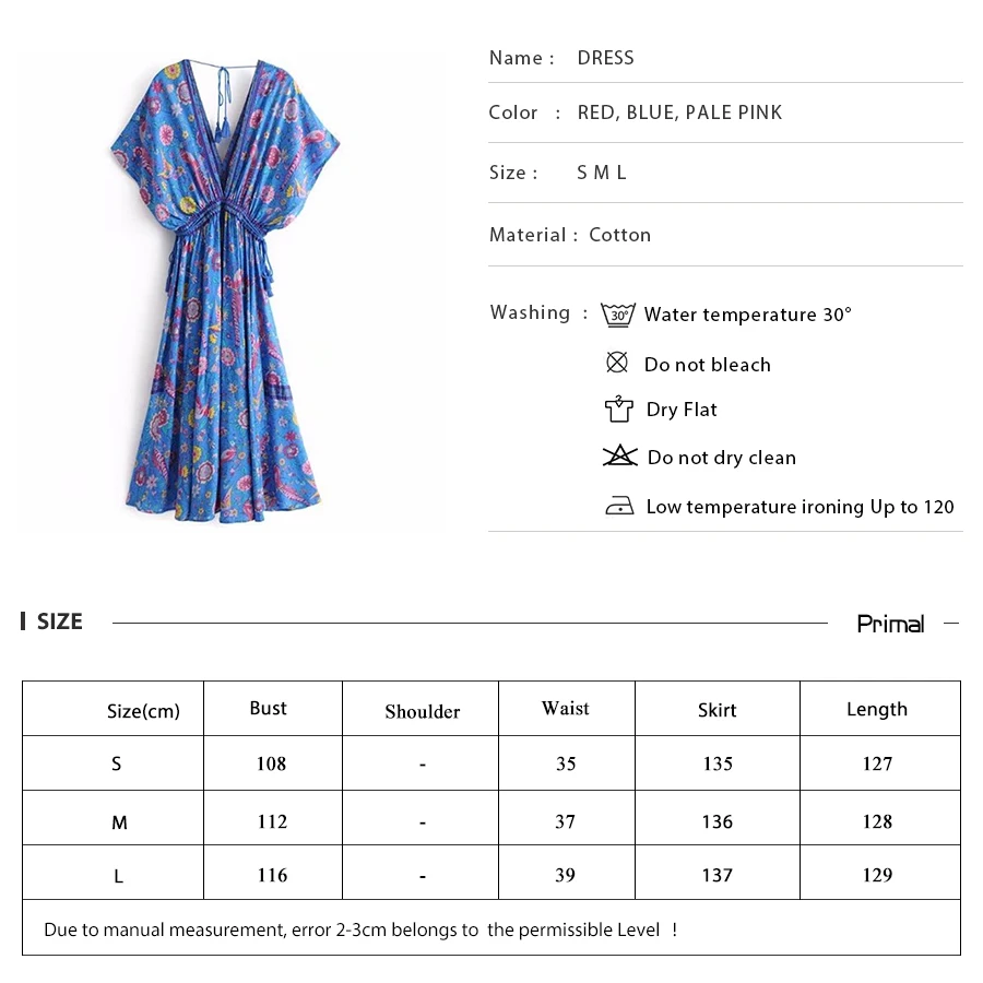 Женское богемное длинное платье с цветочным принтом и v образным вырезом в