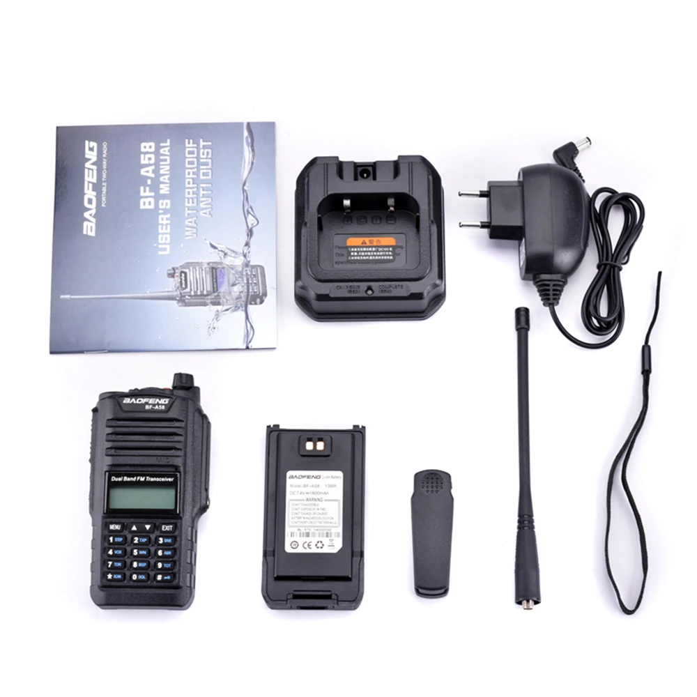 Baofeng BF-A58 Walkie Talkie IP57 Waterproof Telsiz 10km Two Way Radio Hf Transceiver Hunting Radio Baofeng Uv-9r Plus