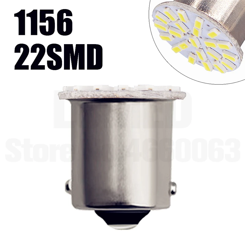 1x1156 светодиодный 1157 BA15S T20 7440 7443 BAY15d автомобильный светильник s 3014 Светодиодный авто лампы ДРЛ 22 SMD светильник DC 24V - Испускаемый цвет: 1156