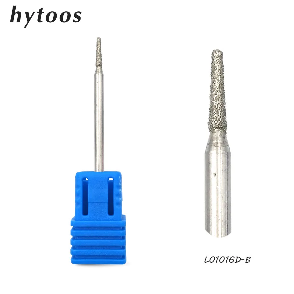 Алмазное сверло для ногтей HYTOOS с иглой 3/32 дюйма роторные сверла маникюрные