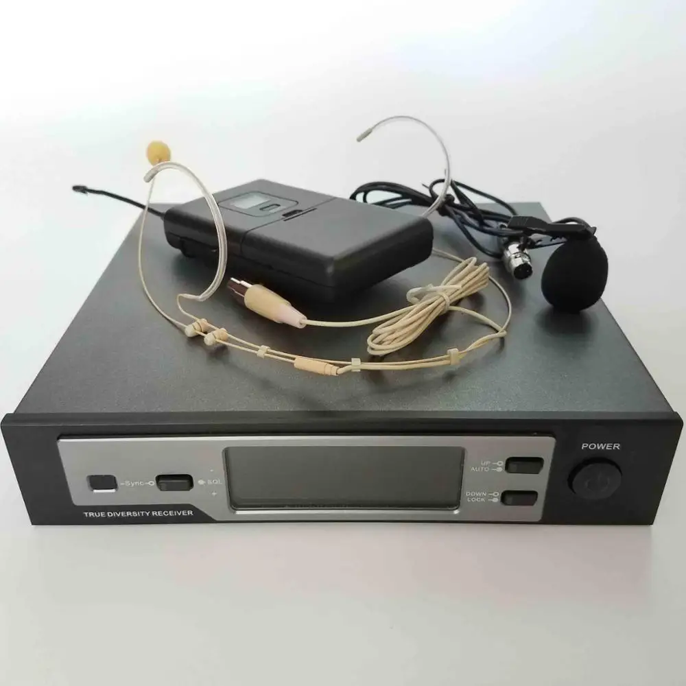 headset and Lapel Leicozic skm9100 Pro цифровой микрофон беспроводной настоящий микрофон, профессиональный микрофон беспроводной микрофон для сцены - Цвет: headset and Lapel