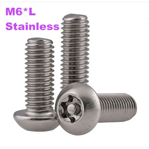 

50pcs/lot Stainless steel Pan head Torx security screws with column anti-theft machine screw M6*8/10/12/16/20/25/30/40/50/60