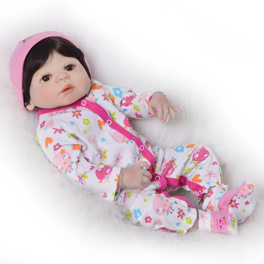 Bebe 55 см Reborn полностью виниловые силиконовые реборн Детские куклы-игрушки для