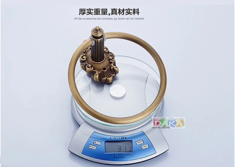 

High Quality Bathroom Accessories, Classic Antique Brass Finish Towel Ring Holder&Towel Bar/ European-style Creative Design