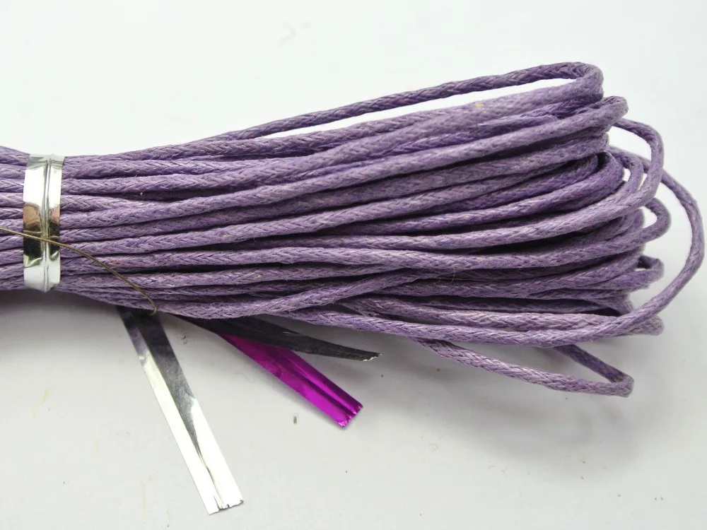 

50 Meters Purple Waxed Cotton Beading Cord 1.5mm Macrame Jewelry String