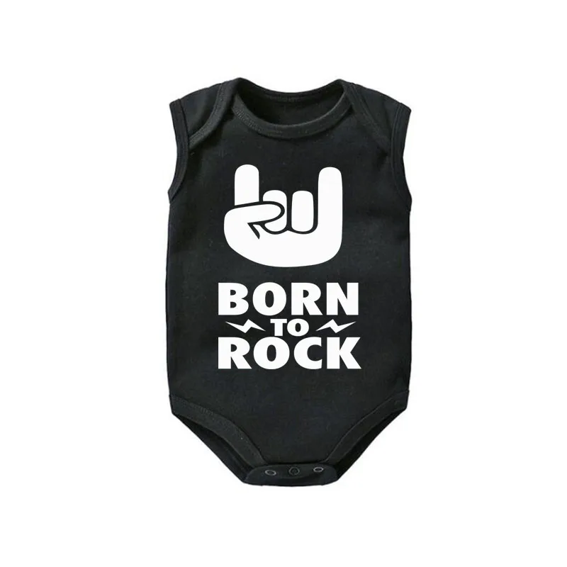 Детский хлопковый боди Born to Rock крутая одежда для малышей новые детские подарки