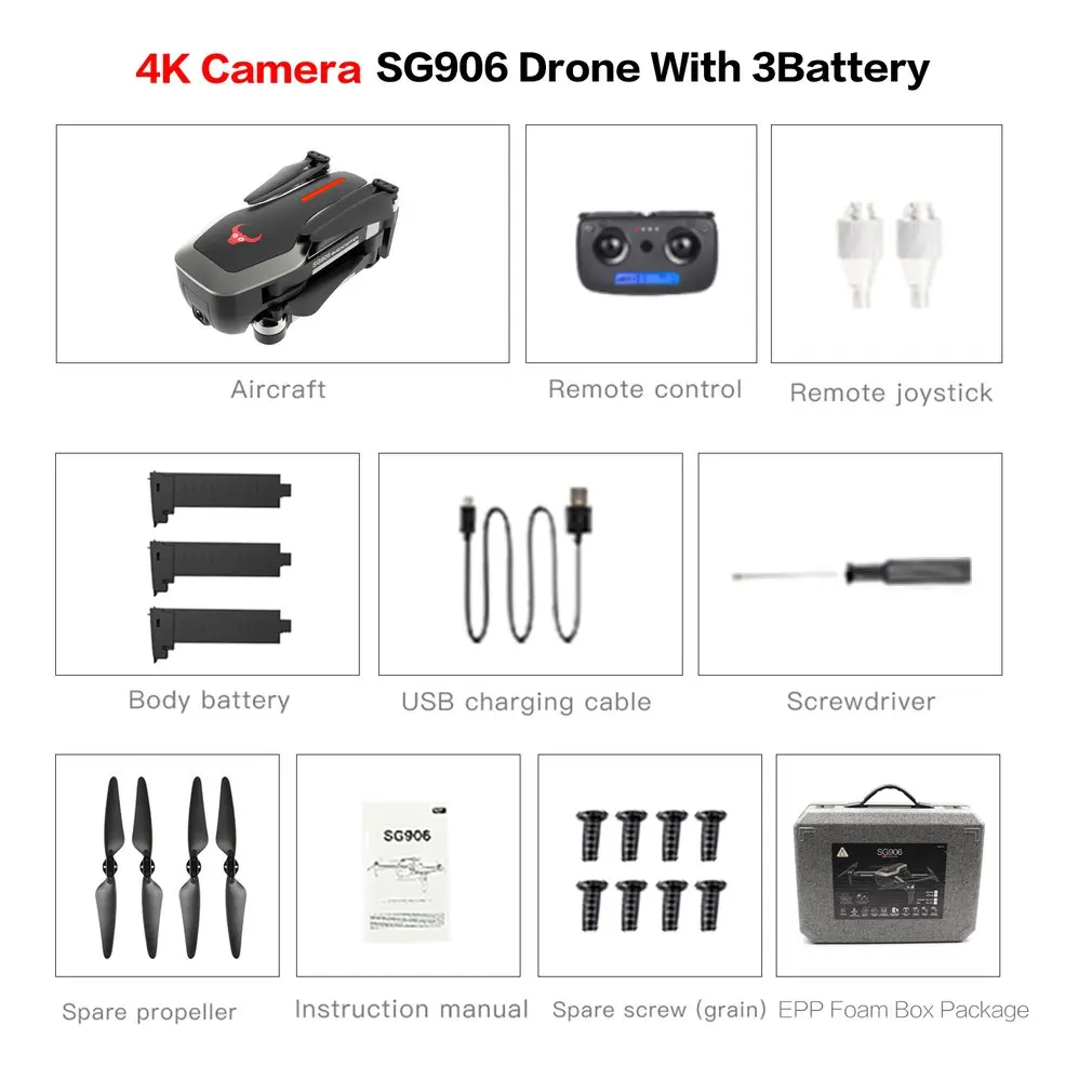 4K 3BAT FB B SG906 gps 5G wifi FPV RC Дрон 4 K бесщеточный селфи Дроны с камерой HD RC Квадрокоптер складной Дрон VS Visuo XS816 F11 Дрон - Цвет: 4K 3BAT FB B