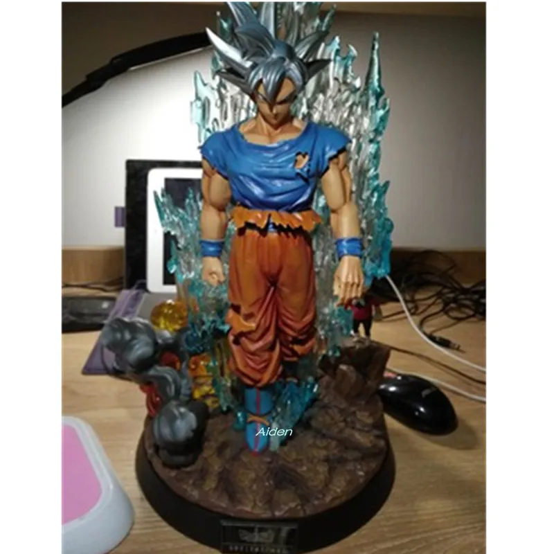 1" Dragon Ball Z статуя Migatte без Gokui бюст Сон Гоку полный Длина Портрет с светодиодный свет анимационная фигурка GK Ящик для игрушек 30 см B621