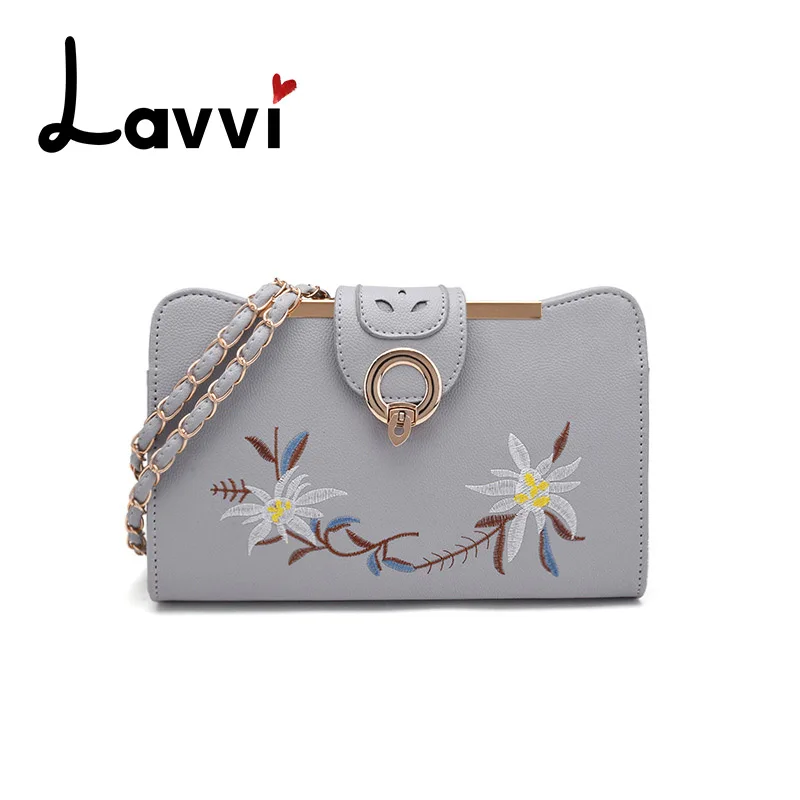 2018 new style brand designer flower embroidery chain strap satchel handbag crossbody bags for women whosale free shipping | Багаж и сумки