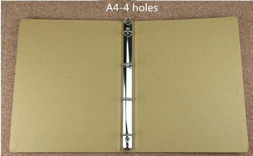 4 hole A4 Творческий Винтаж A4/A5/B5/A6 крафт папка для документов(без листов) 4 дизайна крафт связующего обувь без застежек пикантная Чехол Коробка офисные школьные принадлежности, блокноты - Color: 4 hole A4