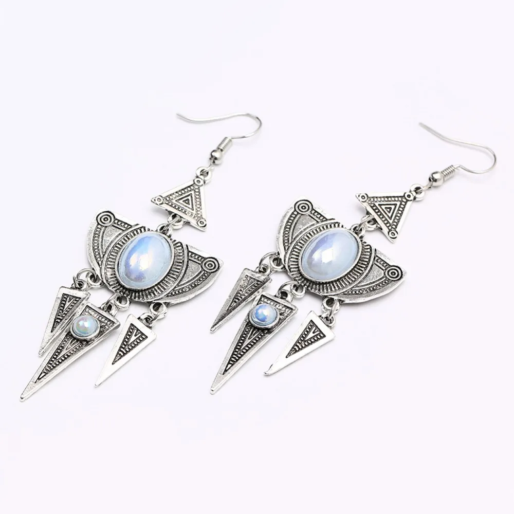 MESTILO Boho Винтаж Щепка жемчужной Овальный Треугольники Jhumka кисточкой серьги для