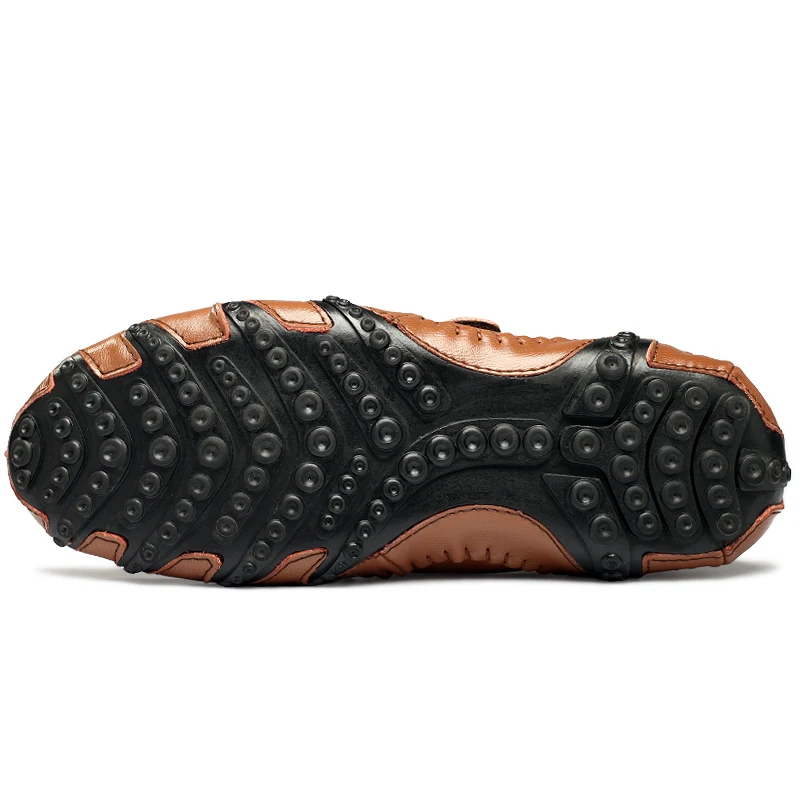 

AKZ man Loafers Genuine leather Mens Casual shoes Spring Summer cow leather Business shoes Light Male Flats shoes big size 38-47