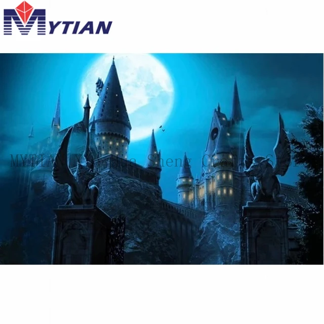 5D DIY Алмазная картина Луна замок мозаика Вышивка крестом полный квадратный