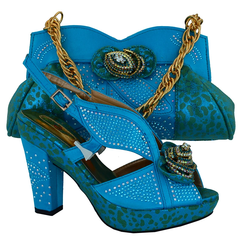 Italian Shoes and Bag Set Decorated with Appliques Yellow Color Matching Women Bags Ladies Sets | Обувь
