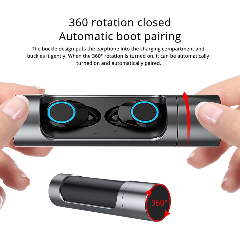 Bluetooth 5.0 Touch Control Wireless TWS Earbuds Waterproof Stereo Music air Headset pods mini Earpiece X8 Earphone | Электроника