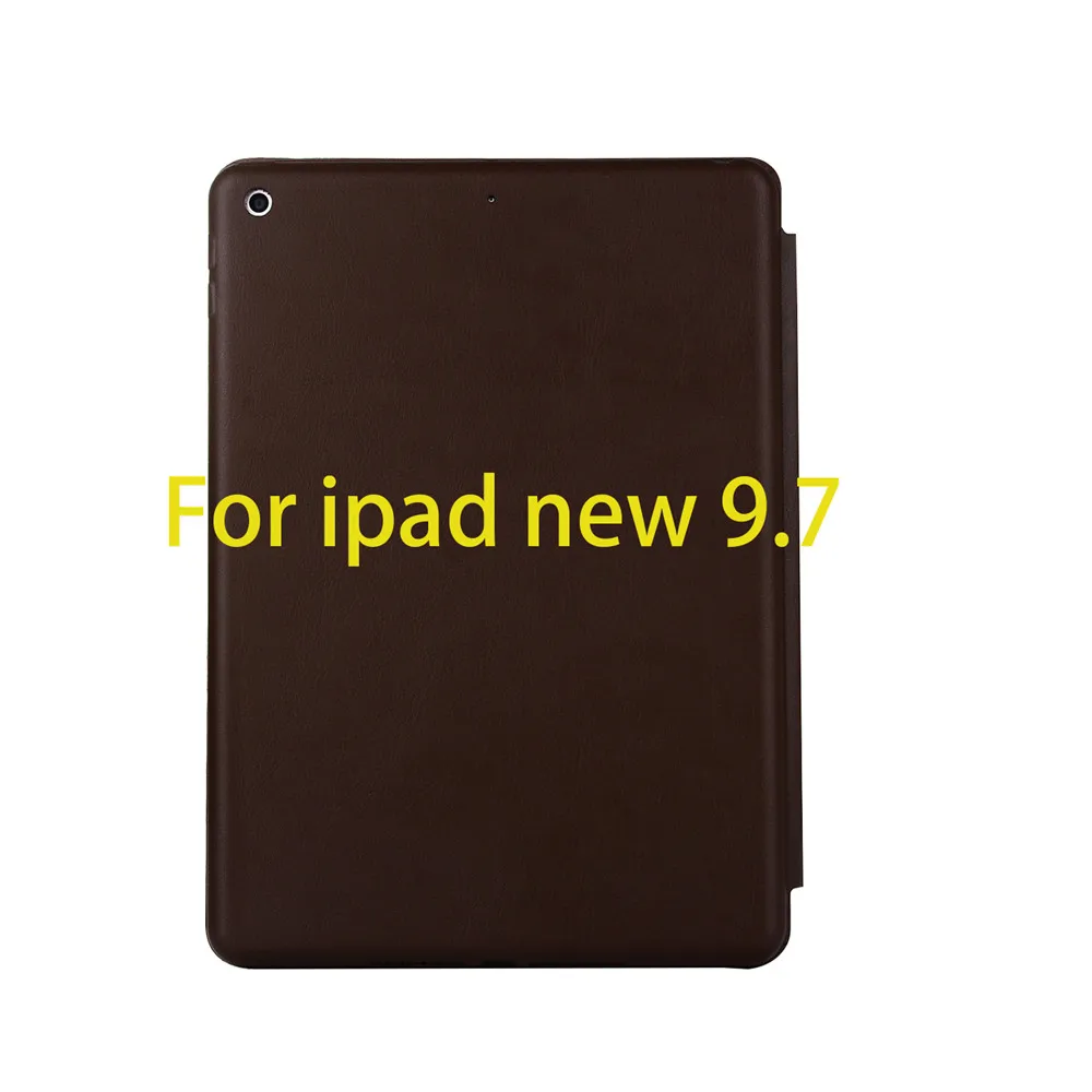 Чехол для планшета для нового iPad 9,7 дюймов, 1:1 из искусственной кожи, защитный чехол для iPad Apple Air 1, умный чехол с функцией автоматического сна/пробуждения - Цвет: Dark brown-new 9.7