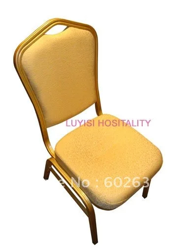 Штабелируемый Банкетный стул с золотой окрашенной алюминиевой рамкой|stackable banquet