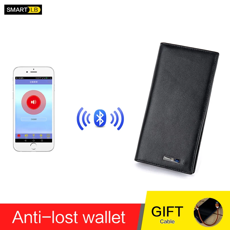 

Умный мужской кошелек из натуральной кожи с функцией Bluetooth