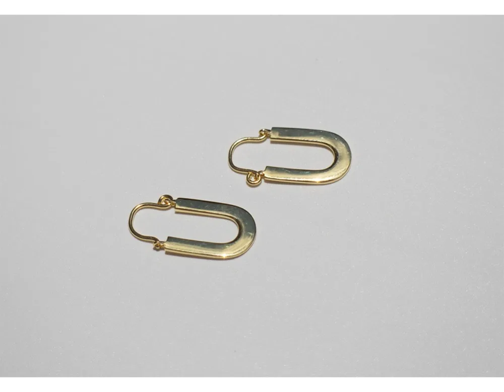 Серьги из серебра 925 пробы, модные, крутые, геометрические, стильные, u-образные, овальные серьги, серьги-капли, тренд, Женские Ювелирные украшения для ушей, темп