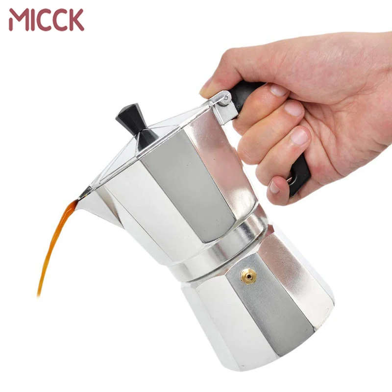 MICCK алюминиевая плита-топ Moka горшок Итальянский Эспрессо кофеварка с фильтром