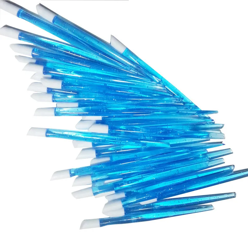 20 шт прозрачные Симпатичные синие пушлеры для ногтей Бесплатная доставка 98 мм