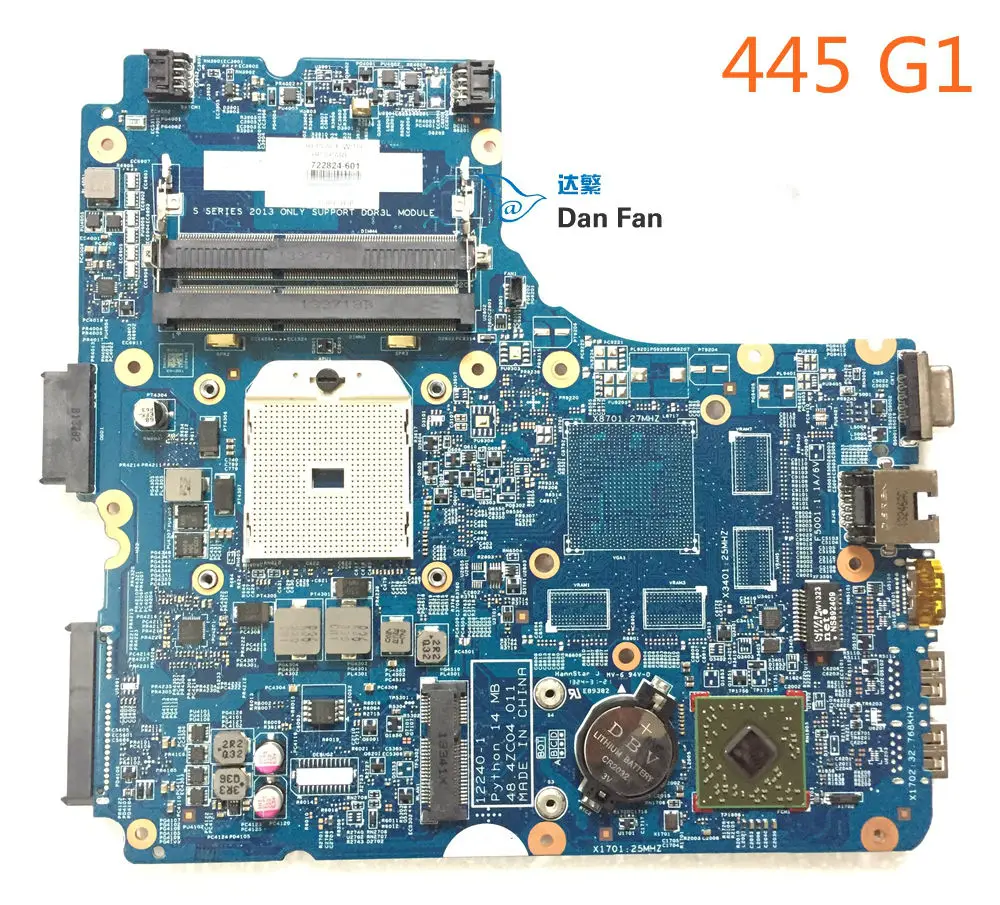 Материнская плата для ноутбука HP ProBook 722824 G1 455 протестированная Полная работа