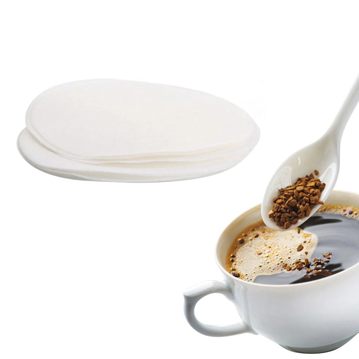 Behogar 350 шт. одноразовые сменные Круглый для первичной очистки бумаги Aero Кофе