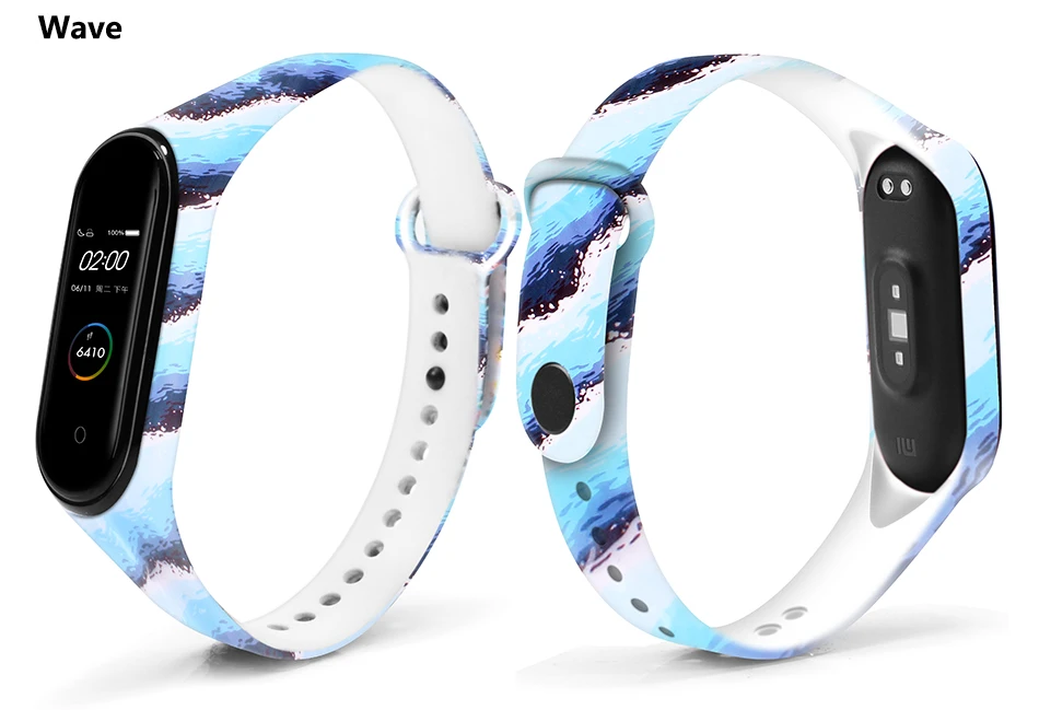 BOORUI Mi band 4 ремешок для xiaomi mi band 4 аксессуары pulsera inteligente силиконовый пояс с цветами Замена для m4 band