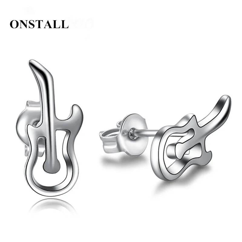 Серьги пусеты ONSTALL Treble Clef музыкальные дикие милые модные капельки гитара ноты
