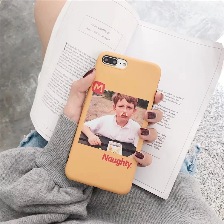 Милый прикольный детский чехол с иллюстрациями для пар iPhone X, XR, XS, Max, X, 8, 7, 6, 6S Plus, мягкий чехол для телефона IMD, чехол s Coque - Цвет: Черный