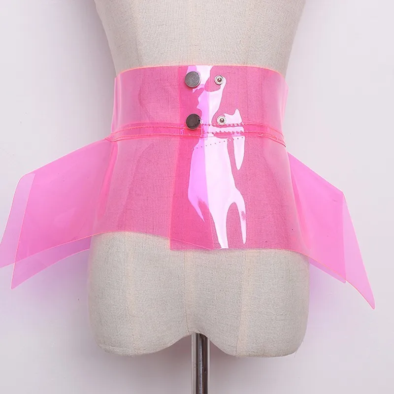 CHICEVER Belts For Women PVC Transparent Fashion With Buttons Irregular Female Belt Accessories 2018 Casual Tide New | Аксессуары для