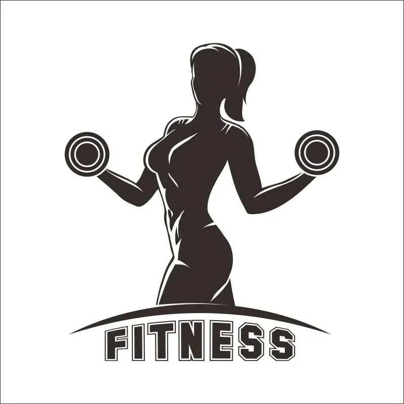 Dctal стикер настенный для спортзала del coche etiqueta engomada de la gimnasia musculacion Dumbell vinilo decalque