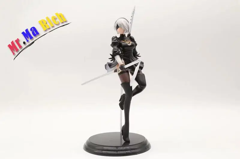 Новая японская аниме фигурка игры Nier: automata 2b Yorha NO.2 тип B черное платье меч Ver ПВХ 25
