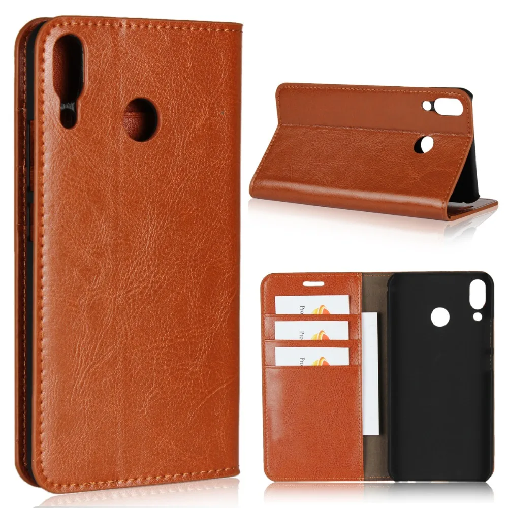 luxury genuine leather wallet case cover for asus zenfone 5z zs620kl phone accessory flip cover protective case free global shipping