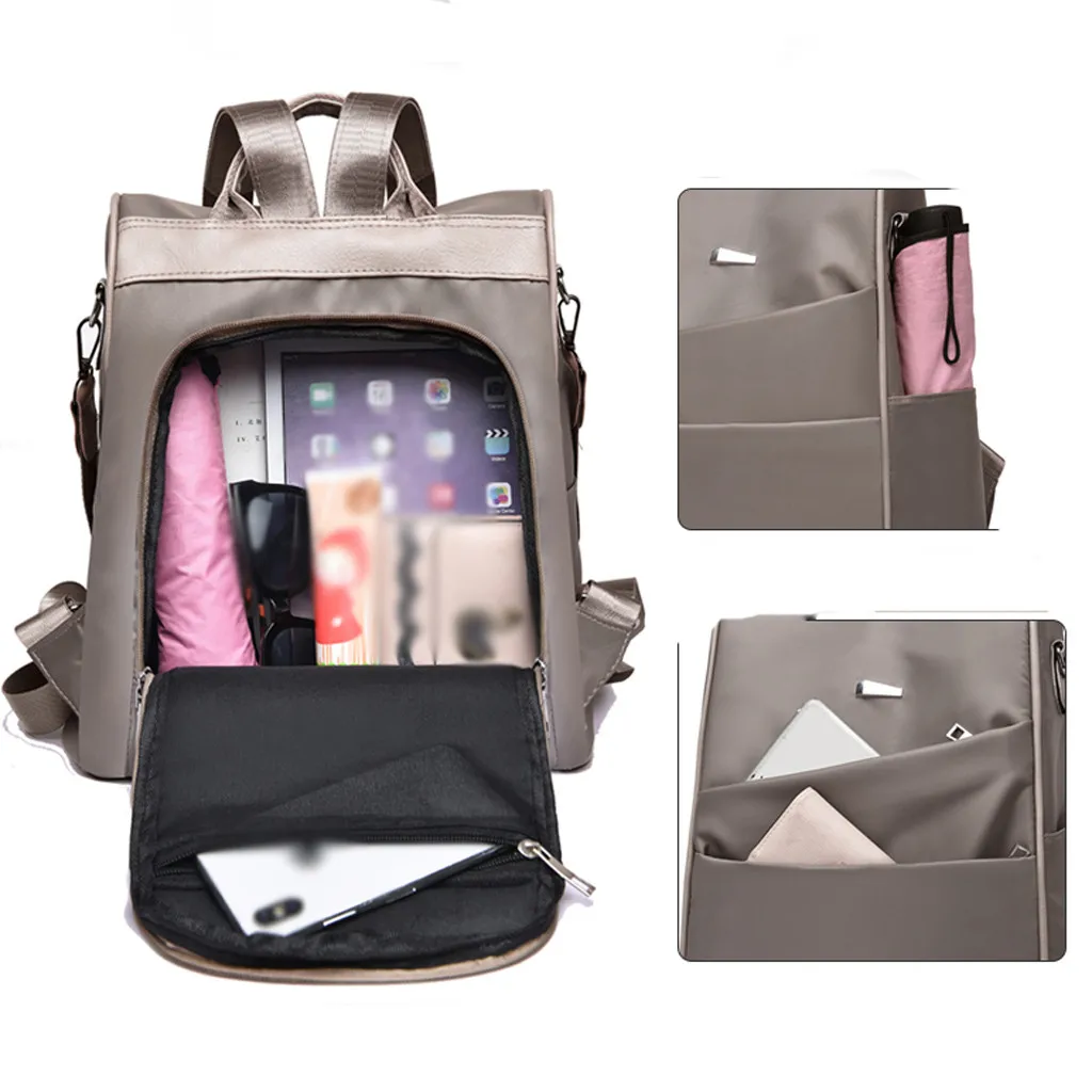 Модный нейлоновый рюкзак для ноутбука водонепроницаемый с защитой от кражи