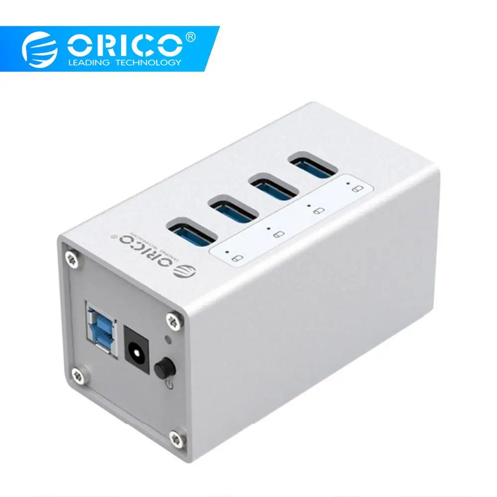 ORICO алюминиевый 4 порта USB 3 0 концентратор Высокоскоростной 5 Гбит/с Мульти