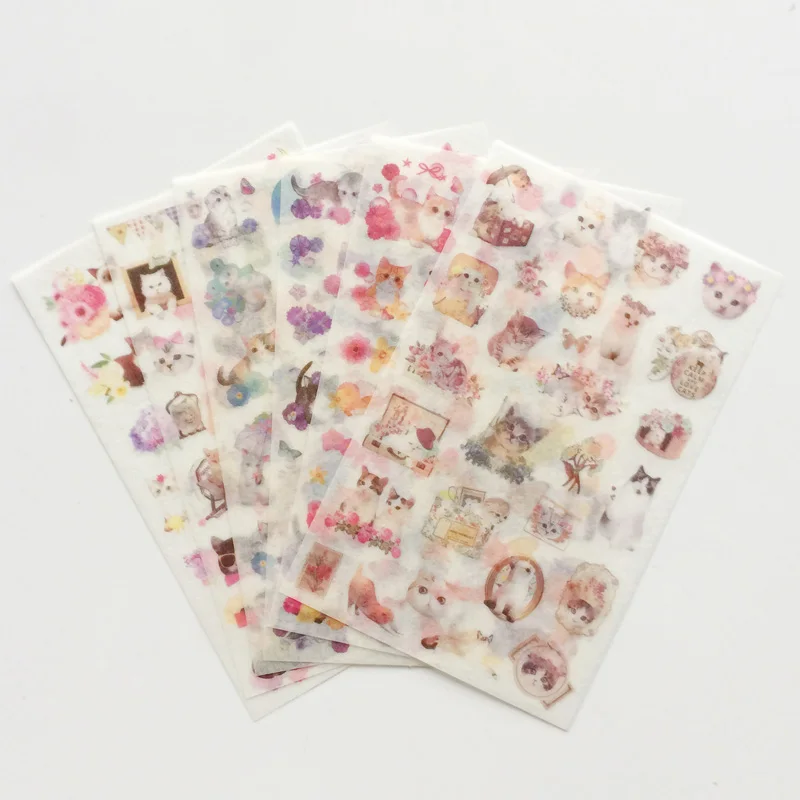 10 пакетов/серия Kawaii Cat декоративные Стикеры s DIY Craft Скрапбукинг Стикеры альбом Тетрадь Декор ярлыком 6 листов